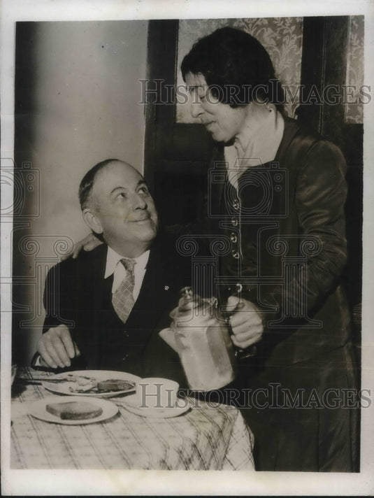 1932 Press Photo Charles Collings married his mother in law Mary Williams - Historic Images