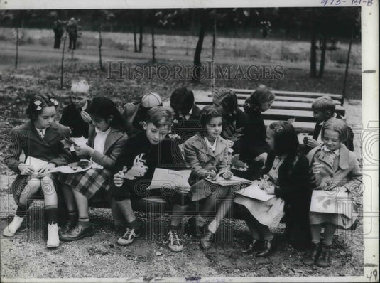 1939 Students At McKinley School On Playground - Historic Images