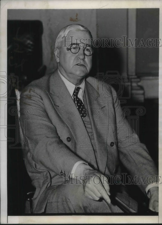 1938 Press Photo Chairman Jessie Jones Testifies - Historic Images