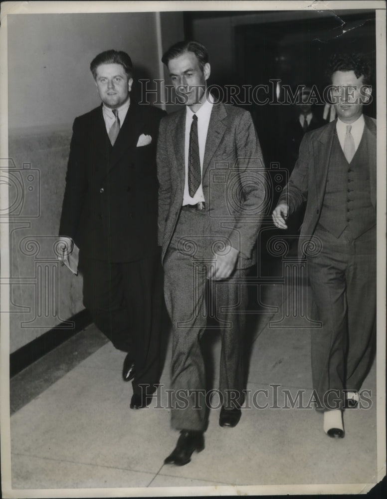 1934 Press Photo Hans Klappenburg, Bruno Hauptmann kidnap Suspect Hunters - Historic Images