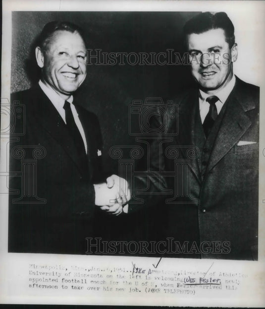 1951 Press Photo Ike Armstrong and Web Fester. - Historic Images