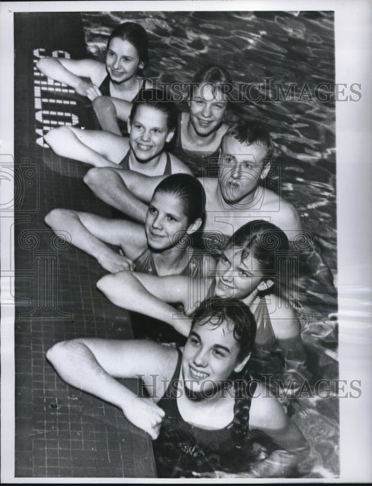 1962 swimmers to compete against All - Historic Images