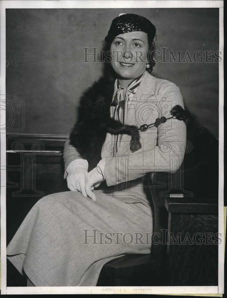 1933 Press Photo Mrs. Daisy Florence Savoldi wins divorce. Joe Savoldi ` - Historic Images