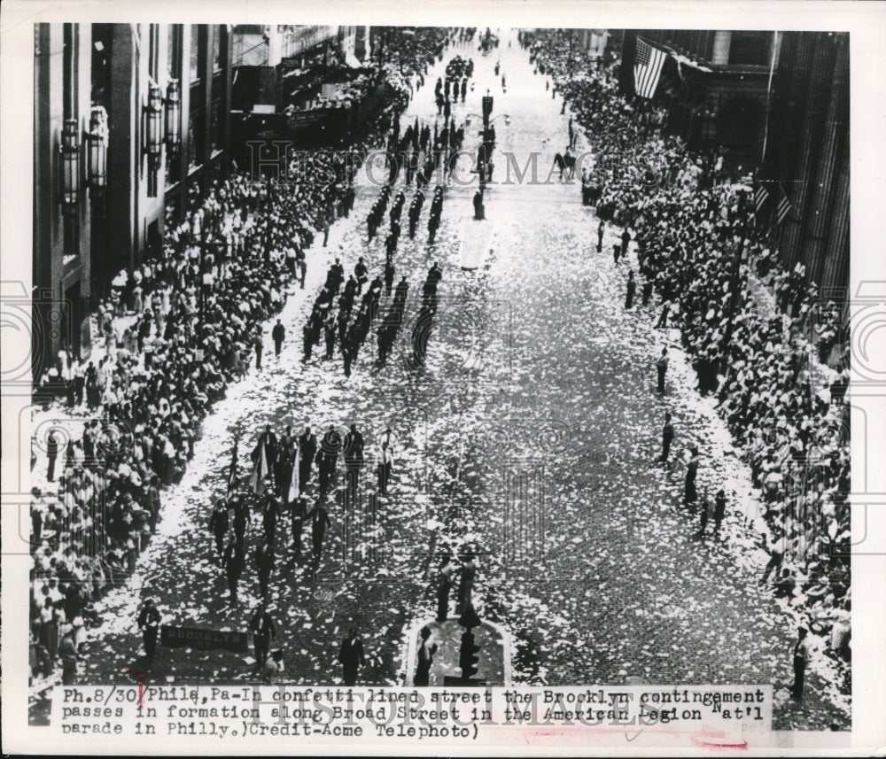 1949 Press Photo American Legion National Parade in Philadelphia, PA - Historic Images