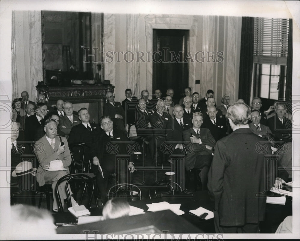 1938 Press Photo D.C. Reps of labor, industry,business, Edu, Sen Rbt Bulkley - Historic Images