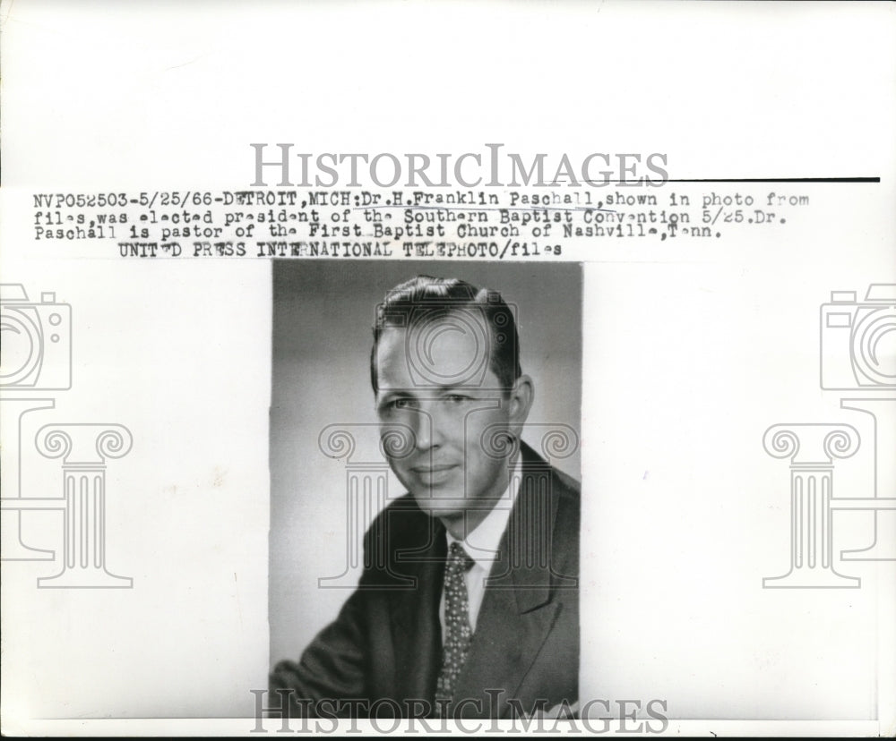 1966 Press Photo Dr. H. Franklin Paschall - nec31121 - Historic Images