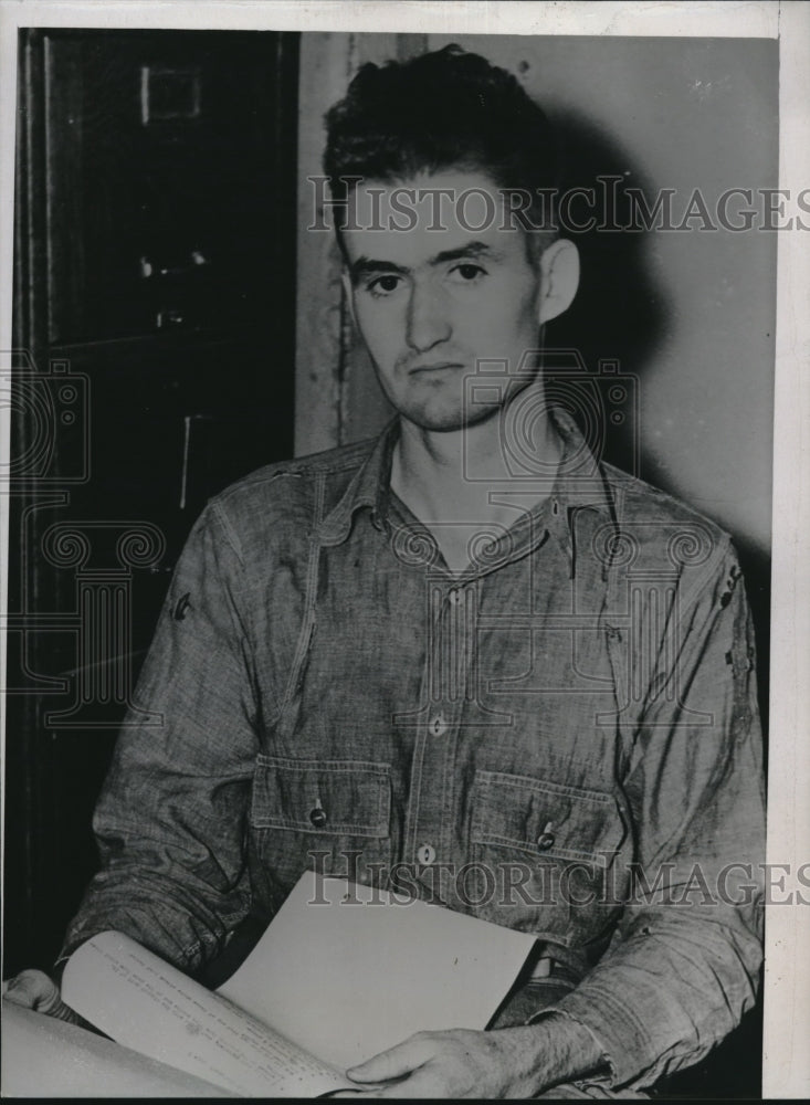 1937 Press Photo Verl Waller confessed to murder of his dad Al, Okla City,Okla - Historic Images