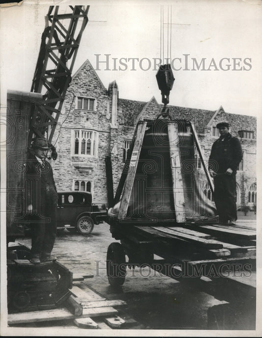 1932 Press Photo Duke University Installs America's Newest Carillon - nec31493 - Historic Images