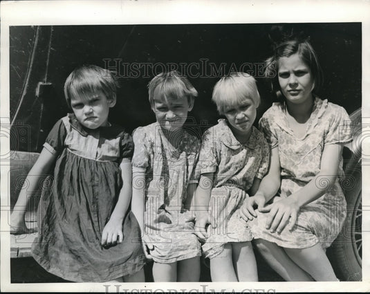 1938 Press Photo Norma Lee, Billie Jean, Virginia and Dorothy Tuchvell - Historic Images