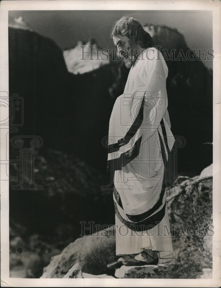 1940 Press Photo Salt Lake City, Utah Grant Redford as Jesus fro Sermon on Mount - Historic Images