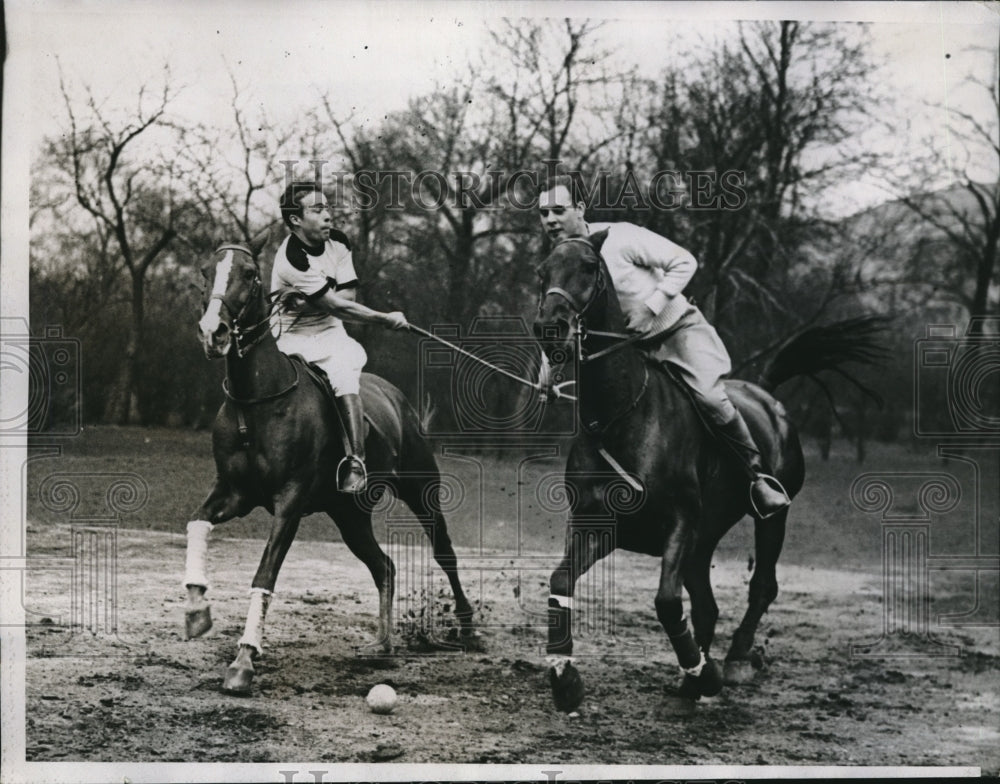 1934 Press Photo William Reynolds &amp; William Nichols Before Polo Championship - Historic Images