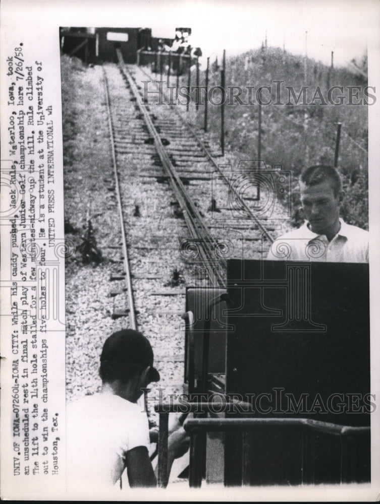 1958 Press Photo Jack Rule Western Junior Golf Championship - Historic Images