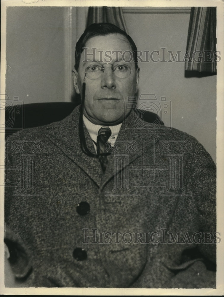 1931 Press Photo Francis A Russell arrived resembles Sir Austen Chamberlain - Historic Images