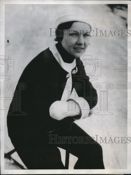 1934 Press Photo Bunice Schaller, members of the Petoskey Winter Sports Colony. - Historic Images
