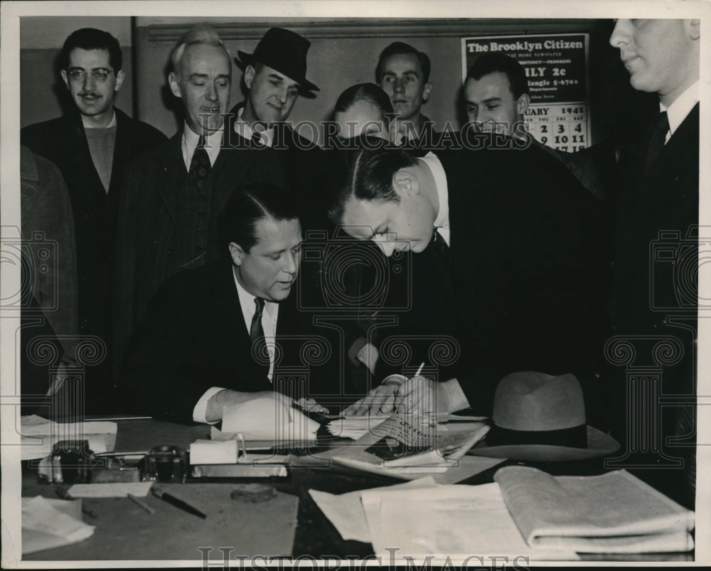 1941 Winthrop Rockefeller Son of John Rockefeller Registering Draft - Historic Images