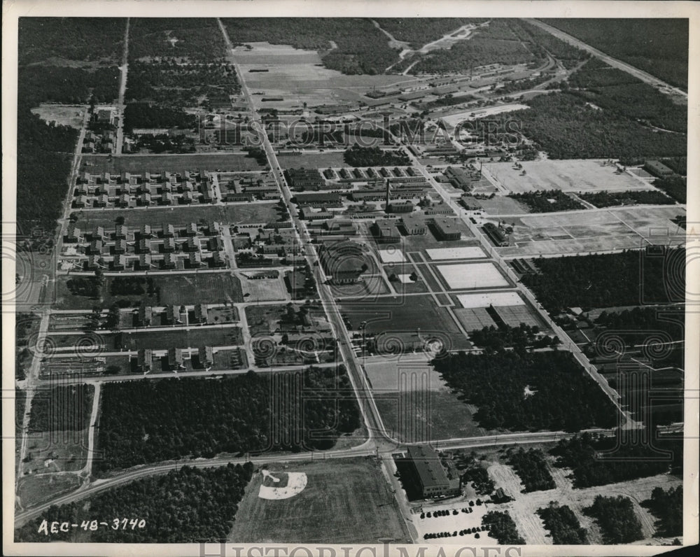 1949 Press Photo Aerial of Brookhaven National Laboratory in Upton, Long Island - Historic Images