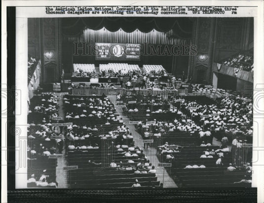 1959 National Convention in the auditorium . Thousand delagates are attending in - Historic Images