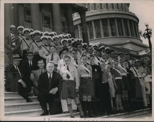1938 Ohio School Safety Patrol Visits Washington DC  - Historic Images