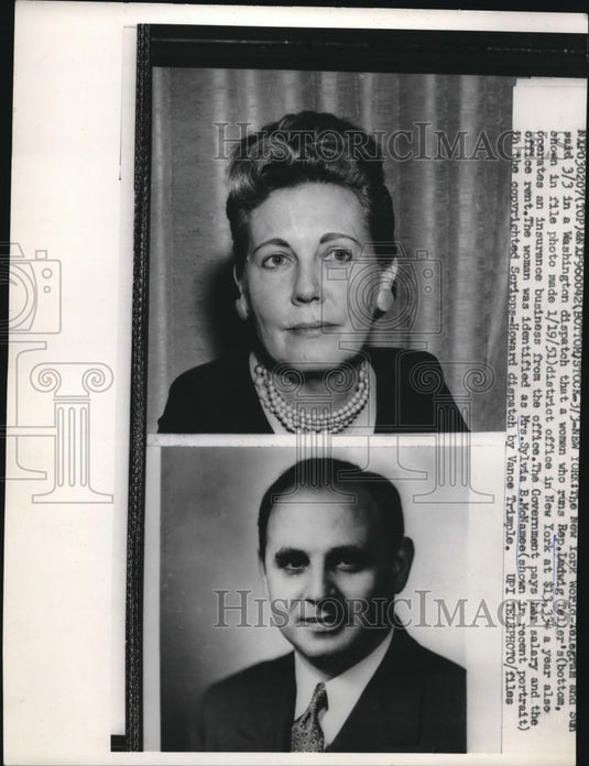 1959 Press Photo NYC, Rep. Ludwig Teller & Mrs Sylvia McNamee - nec34099 - Historic Images