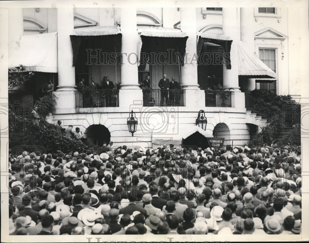 1936 Press Photo 20th Kiwanis convention listens to FDR - Historic Images