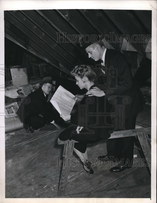 1946 Owner & arcitects study b;ueprints for home re model - Historic Images