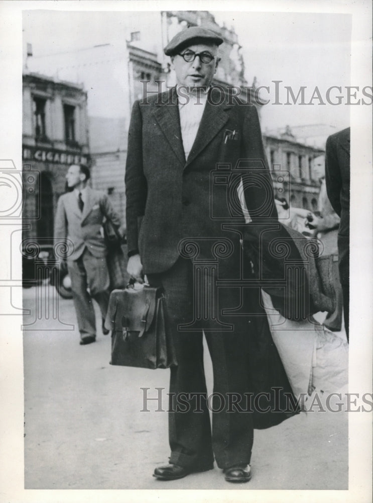 1946 Press Photo Italian Opposition leader Pietro Nenni visits Switzerland- Historic Images