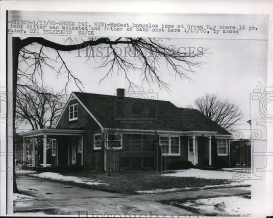 1960 Press Photo 16 year old babysitter was molested and father shot - Historic Images