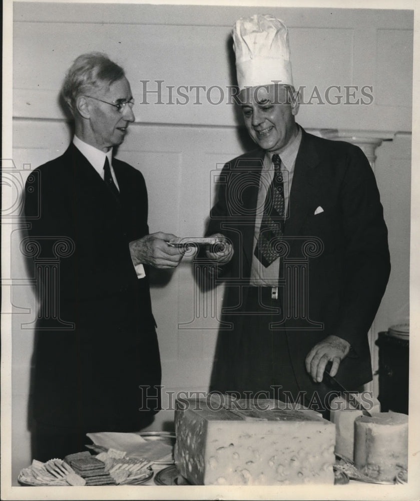 1938 College prexies in research on Ocean Voyage in New York City. - Historic Images