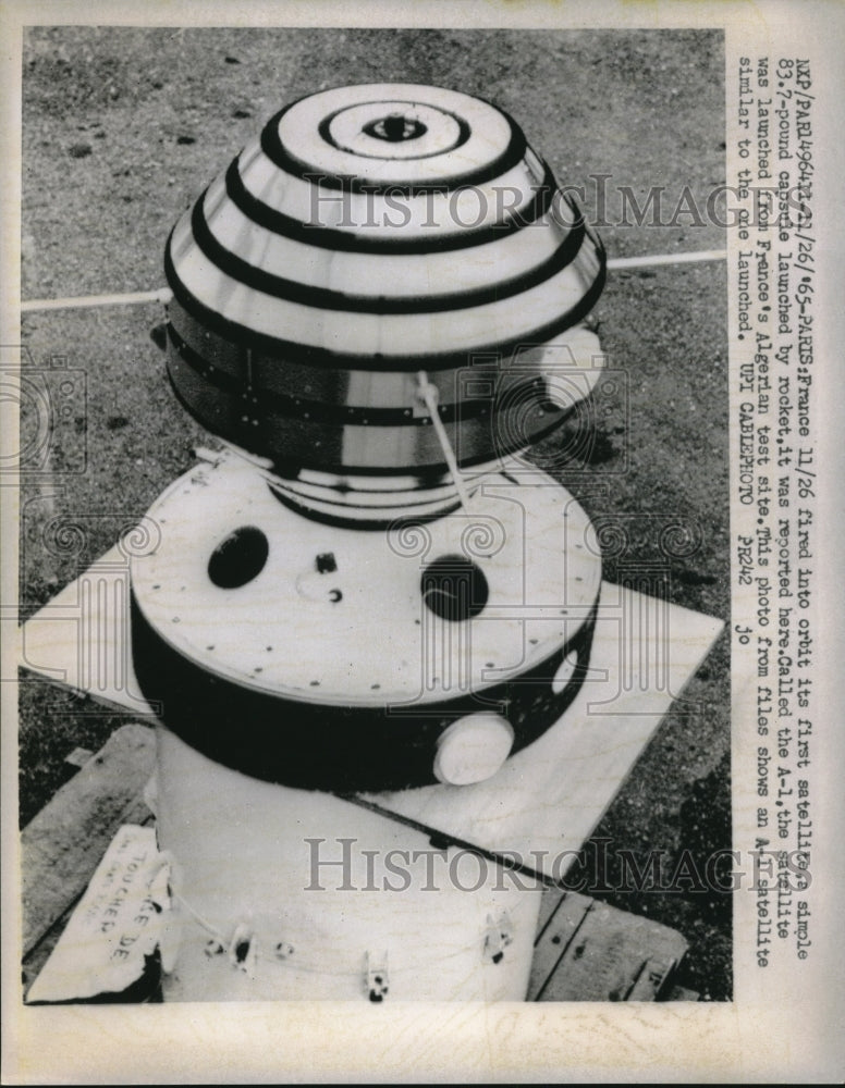 1965 Press Photo France launches first satellite - Historic Images