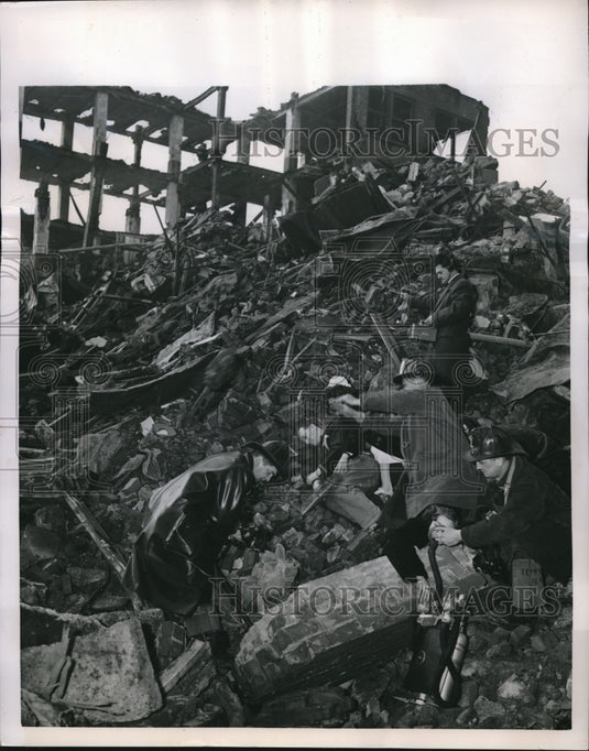 1951 New York Fire, Police, & Hospital demonstrate in mock bombing-Historic Images
