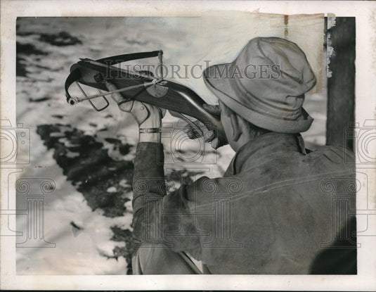 1940 George Snell Jr., 19 year old Harvard Student, Stalks Deer-Historic Images