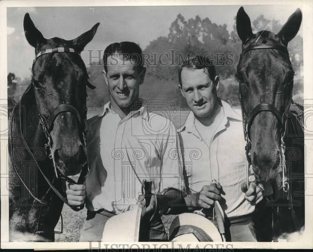 1937 Press Photo George &amp; Bob Ashton of Australia at International Championship - Historic Images