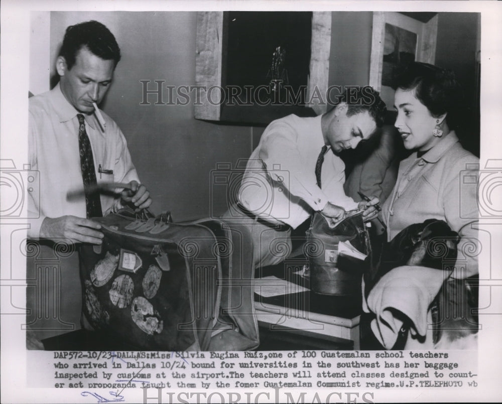 1954 Press Photo Miss Silvie Eugina Ruiz Guatemala School Teacher Communism- Historic Images