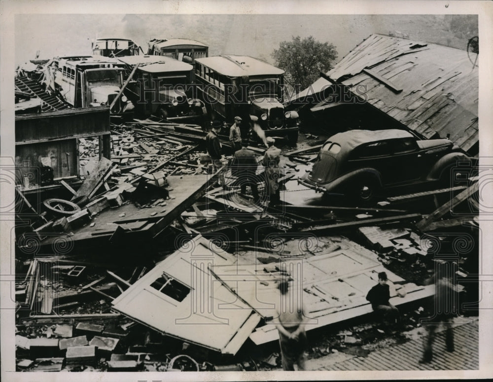 1936 Press Photo Grinstone, Pa homes destroyed by wind storm-Historic Images