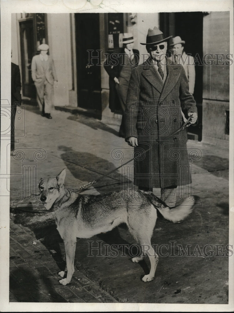 1931 Press Photo PA. Assoc of Blind &amp; a guide dog for safety - nec35925 - Historic Images