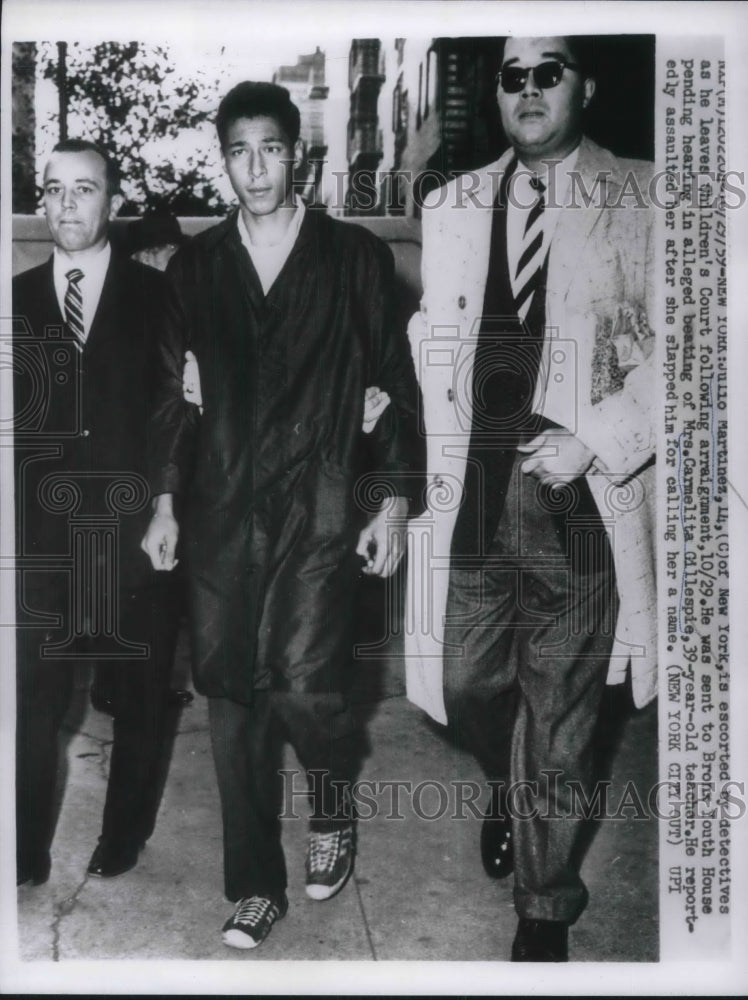 1959 Press Photo Julio Martinez is headed to children&#39;s court - Historic Images