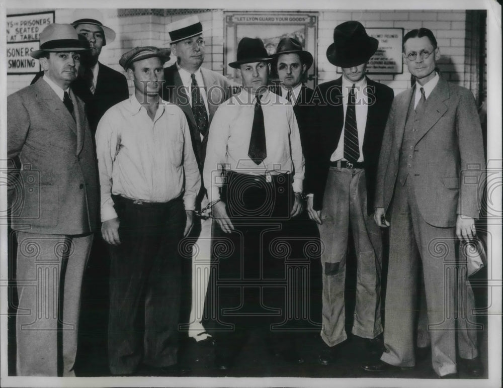 1934 Press Photo Kidnaper enroute to San Quentin - Historic Images