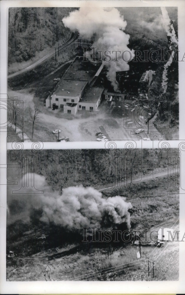 1968 Press Photo Smoke from the Llewellyn portal of the Consolidation Coal Co. - Historic Images