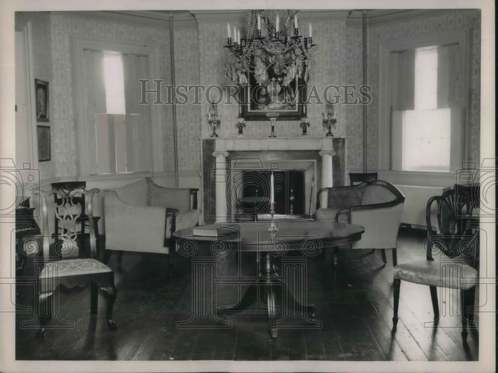 1936 Press Photo George Washington council room. Washington DC - Historic Images