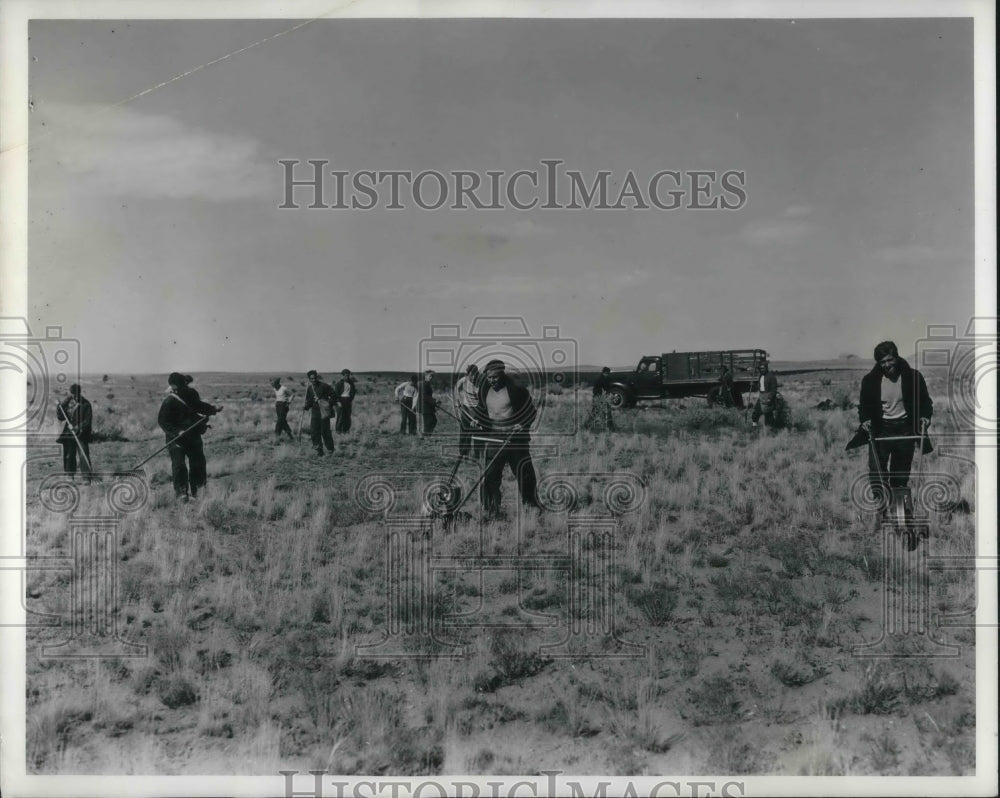 1941 Press Photo Enrollees from the Grazing Service camp near Moab, Utah - Historic Images