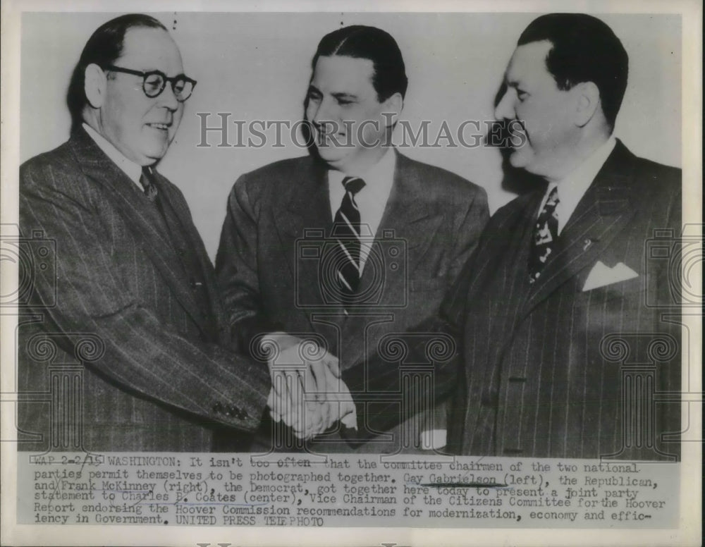 1959 Guy Gabrielson & Frank McKinney joint party to Charles - Historic Images