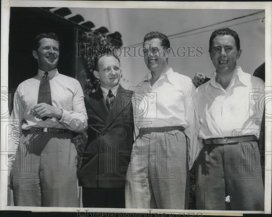 1937 Press Photo Societ Ace Pilots, Mikhail Gromoff, Major Andre Yumasheff-Historic Images