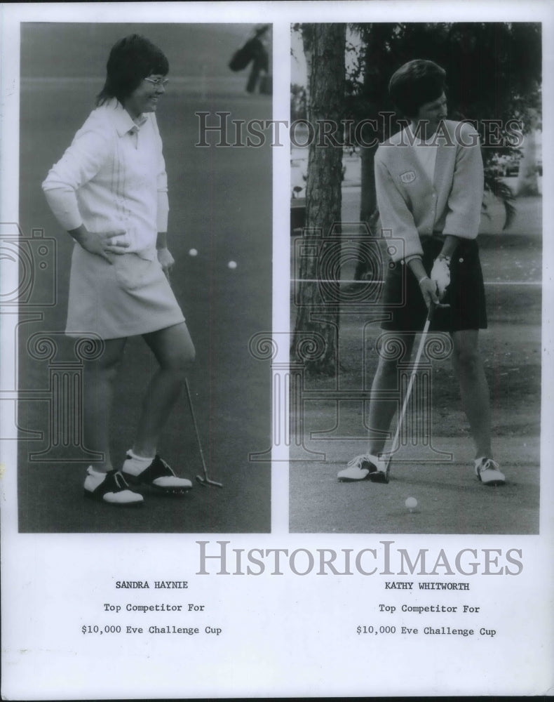Press Photo Sandra Haynie Kathy Whitworth Eve Challenge Golf Cup - Historic Images