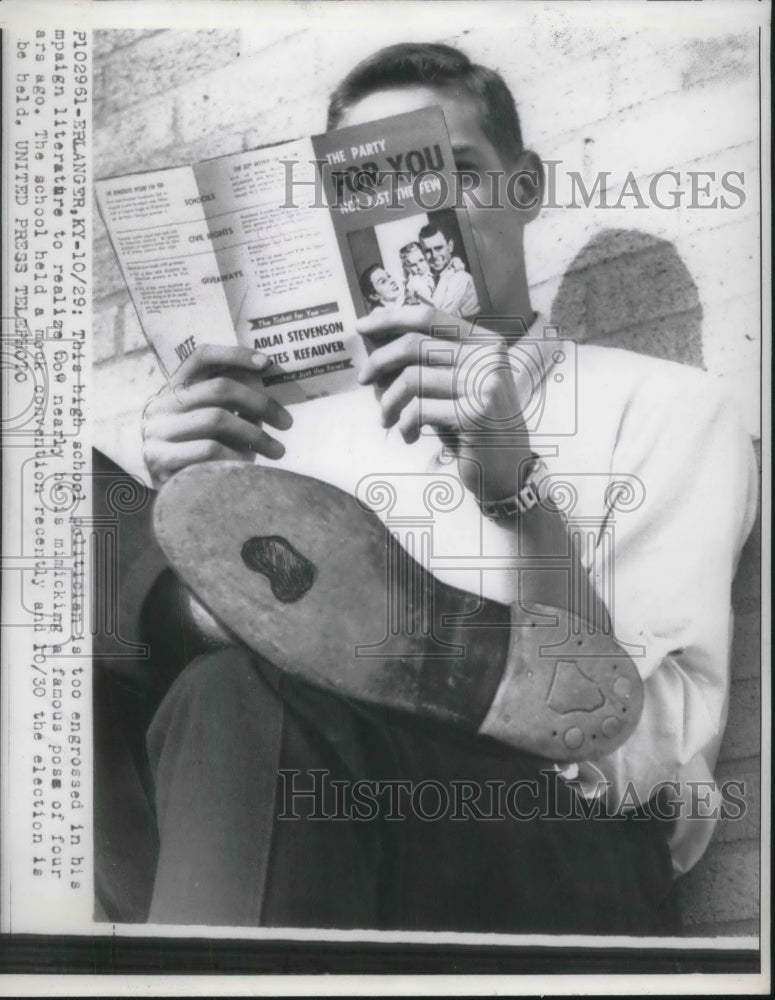 1956 Press Photo High School Politcian Erlanger KY - Historic Images