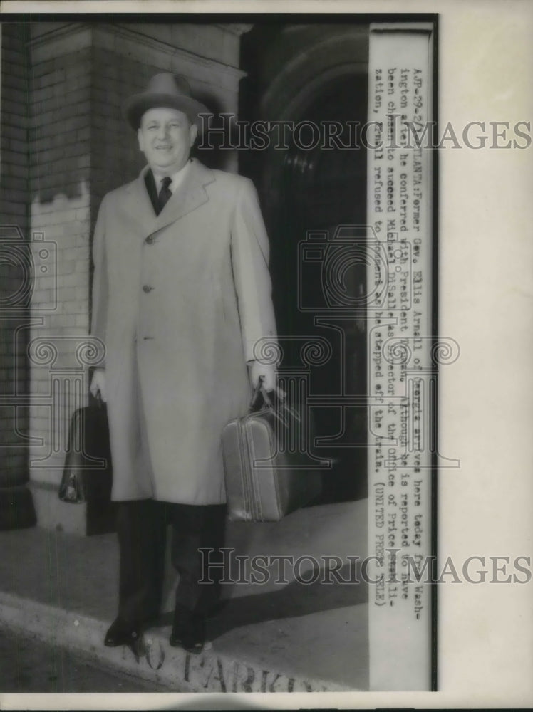 1952 Press Photo Former Governor of Georgia Arnell Ellis - Historic Images