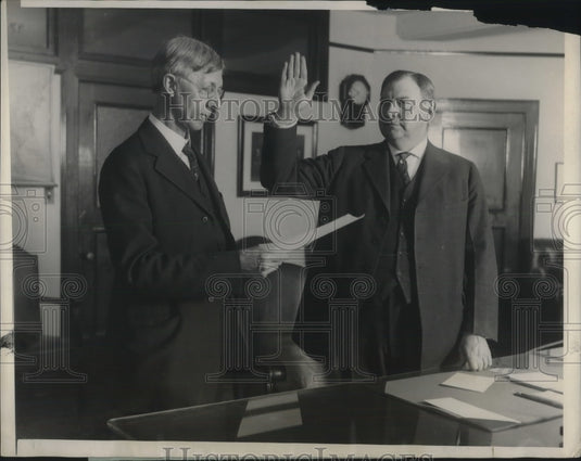 1924 Press Photo Charles Samborgerat US Dept of Justice & Hon HF Stone - Historic Images