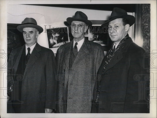 1946 Press Photo Steel Strike, Philip Murray, Clinton Golden, Lee Pressman - Historic Images