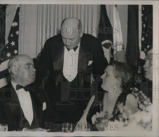 1936 Press Photo Post mater general James Farley speaks toGov. Herbert Lehman - Historic Images