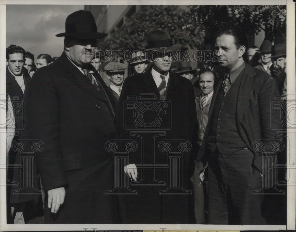 1937 Press Photo Dr T. Nylander Rep of Labor Relations, Raynes, Busick union org - Historic Images