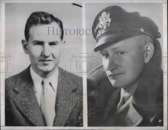 1946 Press Photo Pilot William Anderson and co-pilot David Miner - Historic Images